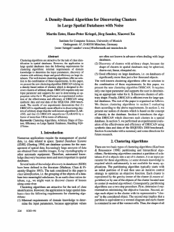 A Density-Based Algorithm for Discovering Clusters in Large Spatial