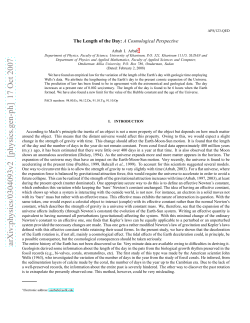 The Length of the Day: A Cosmological Perspective