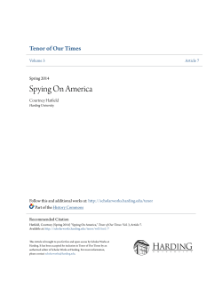 Spying On America - Scholar Works at Harding