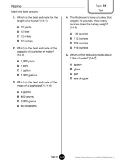 1. Which is the best estimate for the length of a house? (14