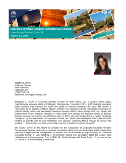 Stephanie Sciullo In-House Counsel MSA Safety Inc. Pittsburgh, PA