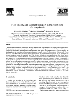 Flow velocity and sediment transport in the swash zone of a steep