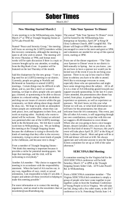 Sober Times - AA Williamsburg