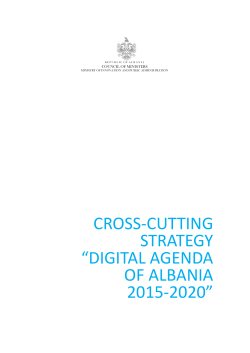 CROSS-CUTTING STRATEGY “DIGITAL AGENDA OF ALBANIA