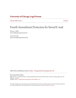 Fourth Amendment Protection for Stored E-mail
