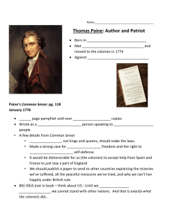 Thomas Paine: Author and Patriot