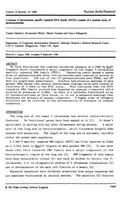 A human Y-chromosome specific repeated DNA family (DYZ1
