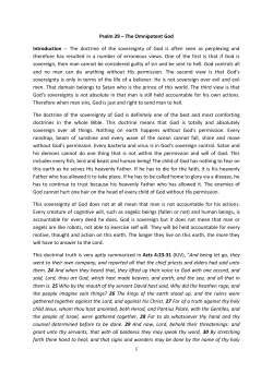 Psalm 29 &ndash; The Omnipotent God Introduction