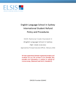 English Language School in Sydney International Student Refund