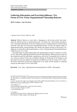 Gathering Information and Exercising Influence: Two Forms of Civic