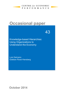 Occasional paper 43 - The Centre for Economic Performance