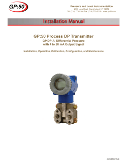 GPIDP-A Installation, Operation, Calibration, Configuration