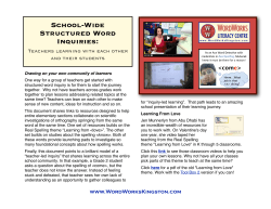 School-Wide or Cross-Classroom Investigations love> and <know