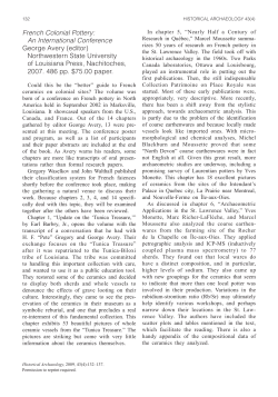 French Colonial Pottery - Society for Historical Archaeology