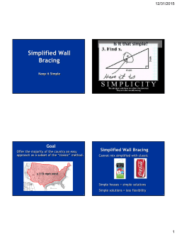 Simplified Wall Bracing