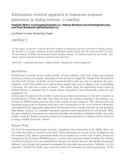 Information retrieval approach to humorous response generation in
