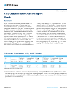 CME Group Monthly Crude Oil Report March