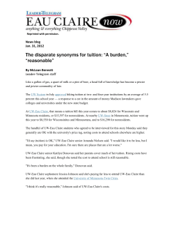The disparate synonyms for tuition: &ldquo;A burden - UW