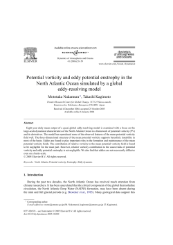 Potential vorticity and eddy potential enstrophy in the North Atlantic