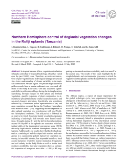 Northern Hemisphere control of deglacial vegetation changes in the