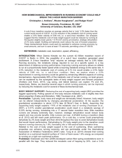 HOW BIOMECHANICAL IMPROVEMENTS IN RUNNING