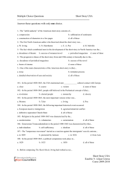 Multiple Choice ShortStoryUSA - OCW-UV