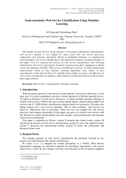 Semi-automatic Web Service Classification Using Machine