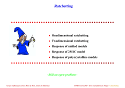 Ratchetting - MINES ParisTech