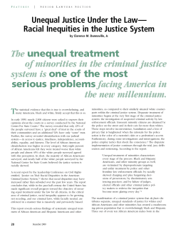 Unequal Justice Under the Law--Racial Inequities
