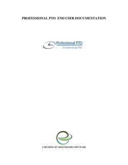 Professional PTO User Guide