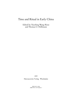 Time and Ritual in Early China