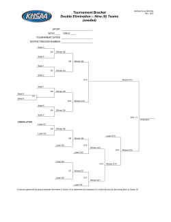 9 Team Double Elimination
