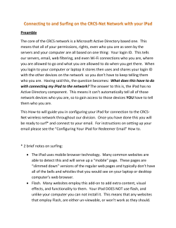 Preamble The core of the CRCS network is a Microsoft Active