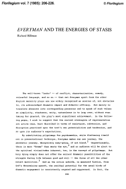 EVERYMAN AND THE ENERGIES OF STASIS