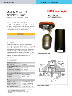 Models RB and UB Air Release Head