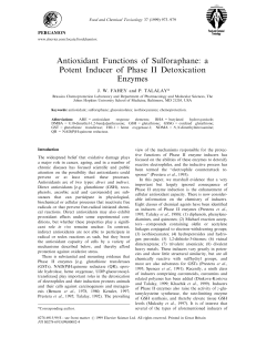 Antioxidant Functions of Sulforaphane: a Potent Inducer
