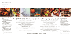 La Bella Vita Thanksgiving Dinner Thanksgiving Day Buffet
