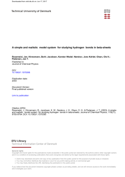 A simple and realistic model system for studying hydrogen bonds in