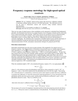 Frequency response metrology for high-speed optoelectronic