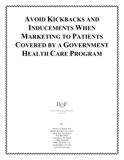 avoid kickbacks and inducements when marketing to patients