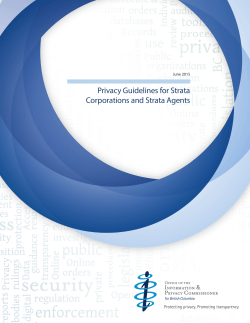 Privacy Guidelines for Strata Corporations and Strata Agents