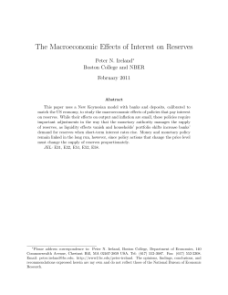The Macroeconomic Effects of Interest on Reserves