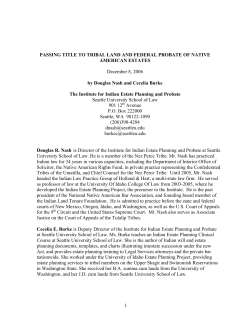 Passing Title to Tribal Land and Federal
