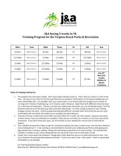 Training Plan - City of Virginia Beach