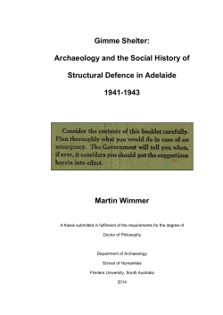 Gimme Shelter: Archaeology and the Social History of