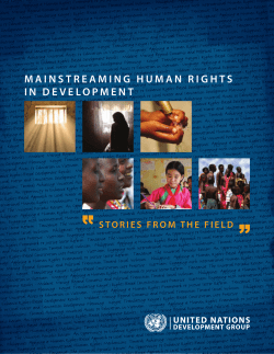 mainstreaming human rights in development