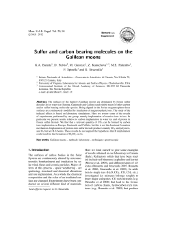 Sulfur and carbon bearing molecules on the Galilean moons