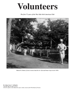 History of the club - West Side Irish American Club