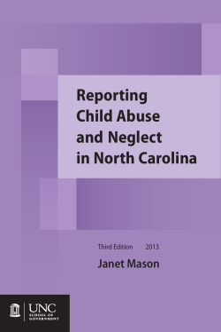 Reporting Child Abuse and Neglect in North Carolina