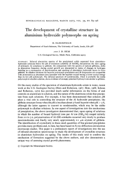 The development of crystalline structure in aluminium hydroxide
